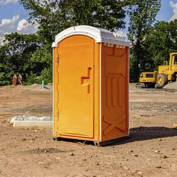 how often are the portable restrooms cleaned and serviced during a rental period in Brunswick County NC